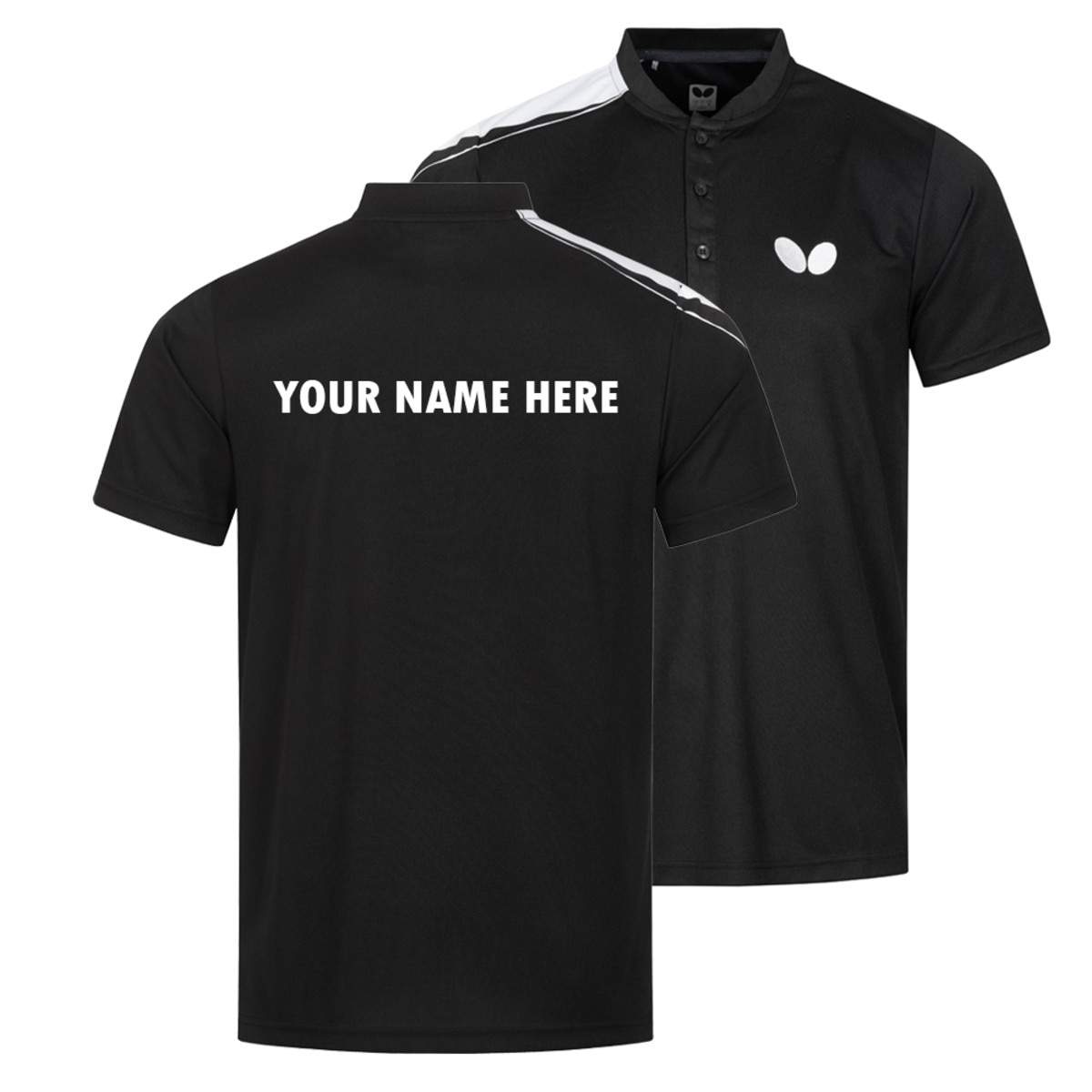 Butterfly Table Tennis Shirt Name Personalization
